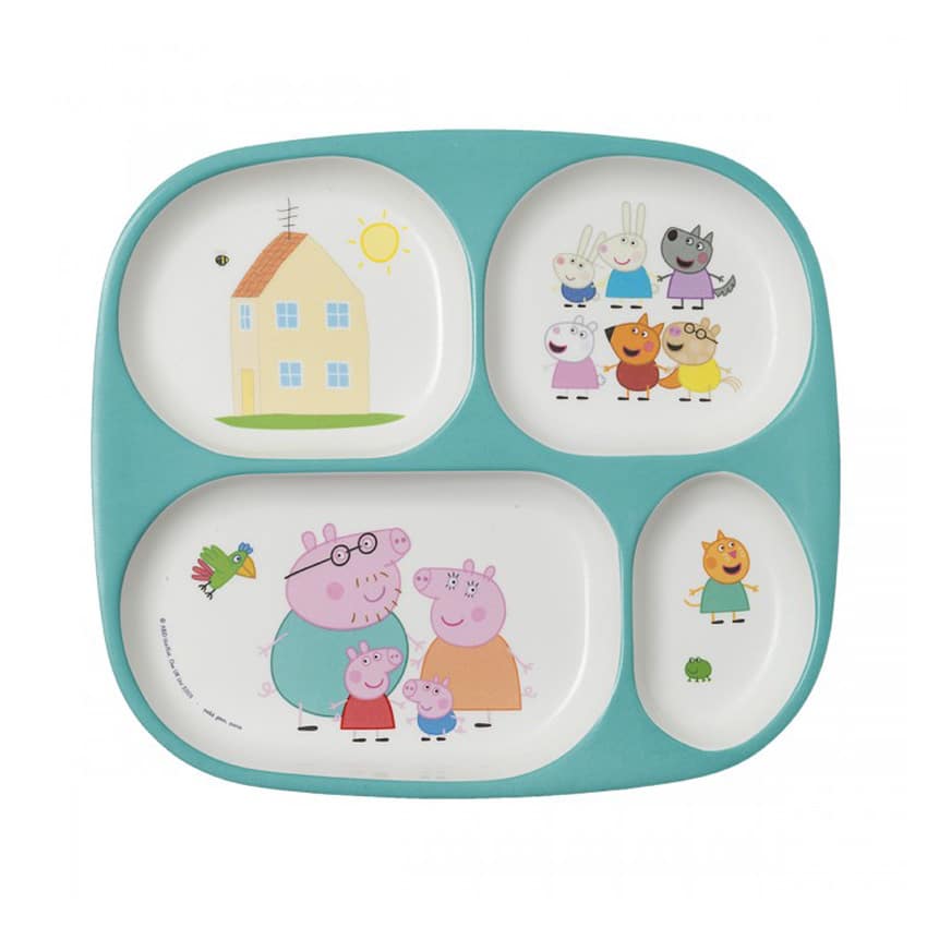 Δίσκος Ρηχός Με 4 Χωρίσματα 21x24εκ Petit Jour Paris Peppa Pig