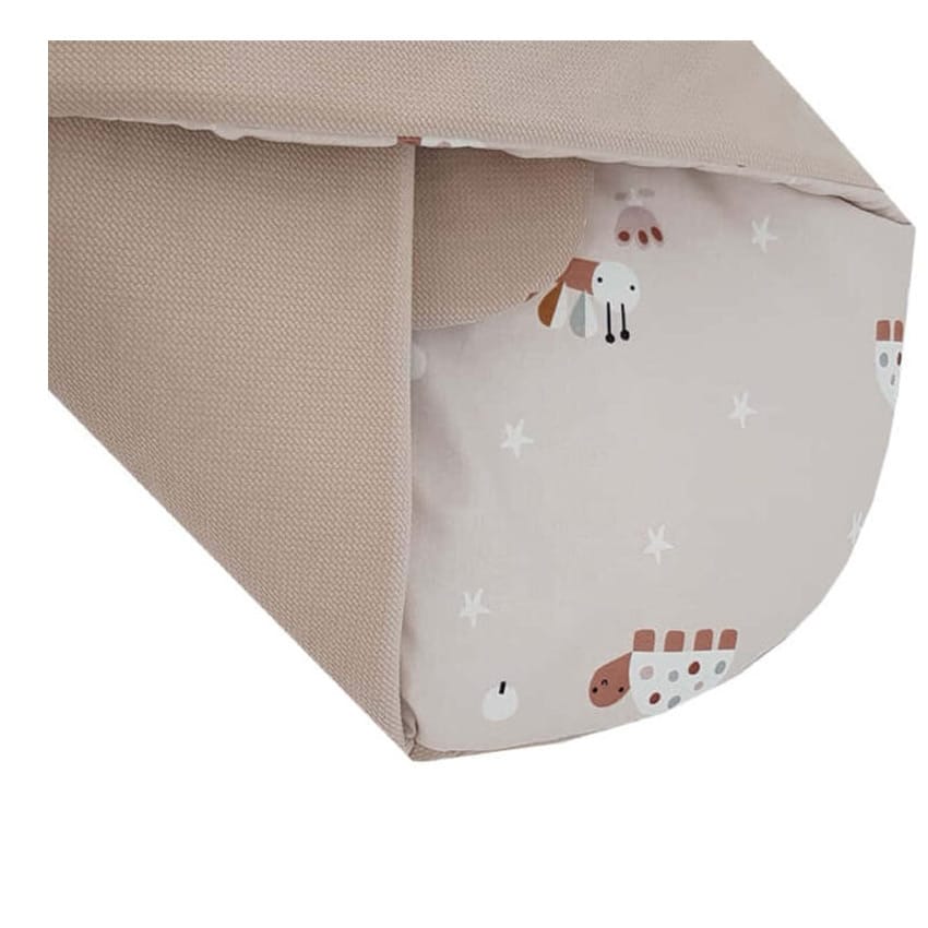 Κουβέρτα Αγκαλιάς 75×75εκ Ekokids Beige Bees