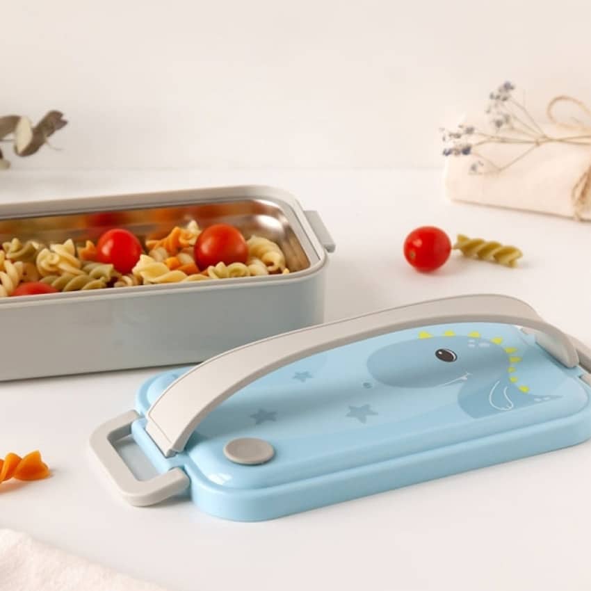 Ταπεράκι Φαγητού 550ml με Inox Kiokids Little Dinosaur