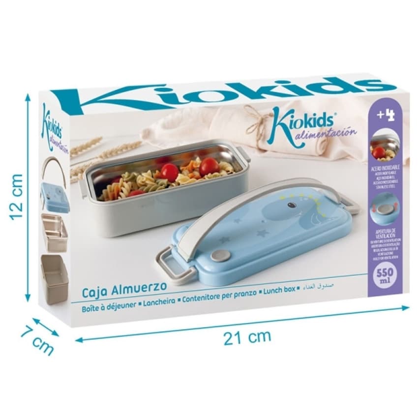 Ταπεράκι Φαγητού 550ml με Inox Kiokids Little Dinosaur