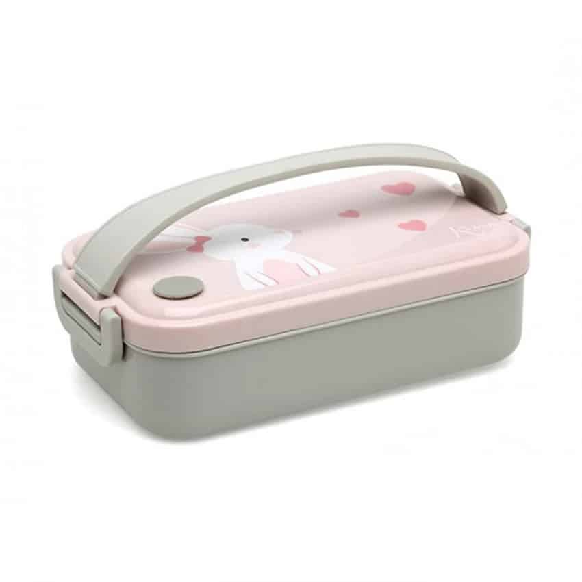 Ταπεράκι Φαγητού 550ml με Inox Kiokids Lovely Bunny