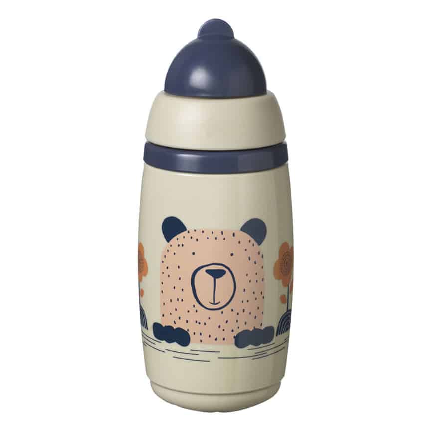 Tommee Tippee Κύπελλο ισοθερμικό 266ml 12M+ με Καλαμάκι Super Star Grey