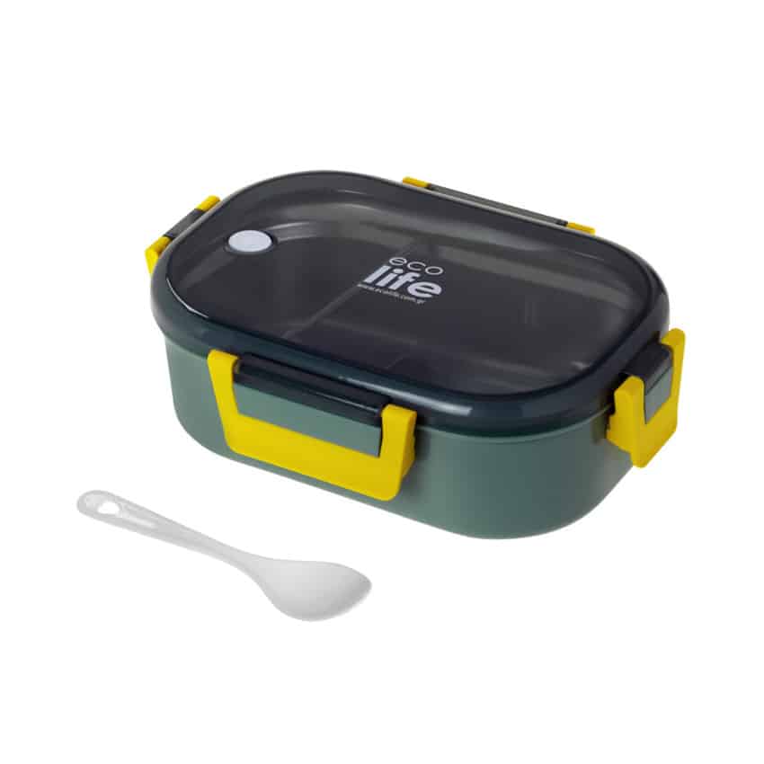 Φαγητοδοχείο Με χώρισμα 900ml Ecolife Forest Green