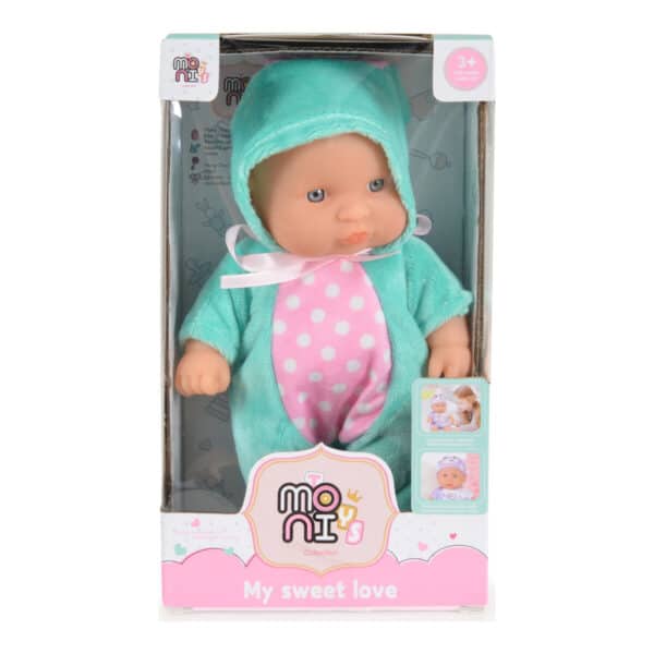 Κούκλα μωράκι 20εκ MONI Toys Bunny Green 6128