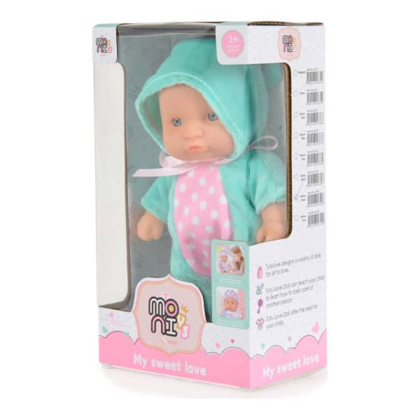 Κούκλα μωράκι 20εκ MONI Toys Bunny Green 6128 - Image 2