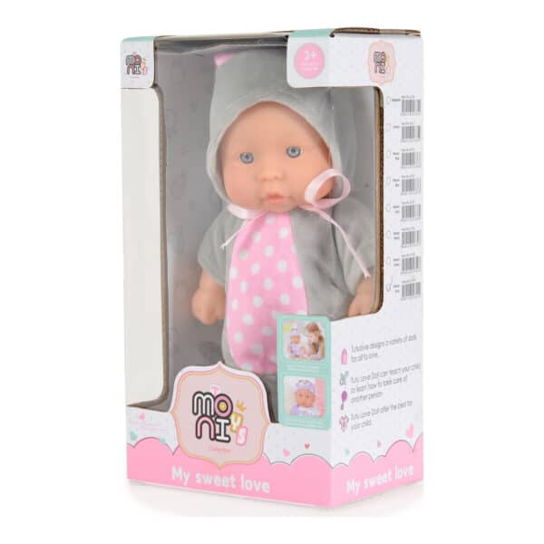 Κούκλα μωράκι 20εκ MONI Toys Bunny Grey 6129 - Image 3