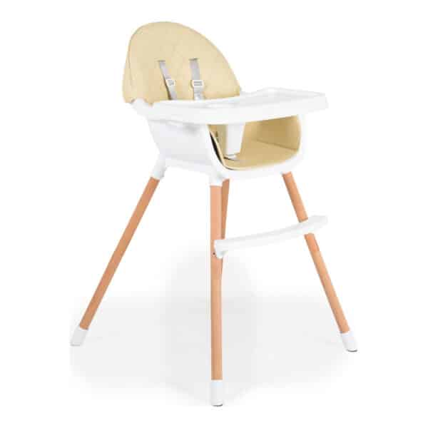 Ξύλινο Καρεκλάκι Φαγητού 2 Σε 1 Cangaroo Gelato Beige