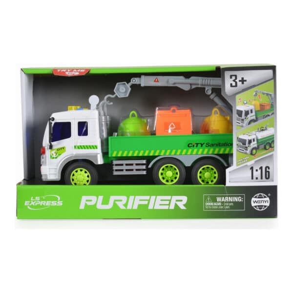 Παιχνίδι Φορτηγό Με Κάδους Και Γερανός MONI Toys 1:16 WY320C - Image 2