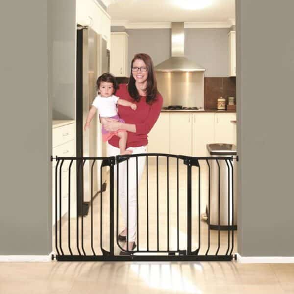 Dreambaby Σετ Πόρτα Ασφαλείας Chelsea Hallway+2 Προεκτάσεις 9cm&18cm Black - Image 3