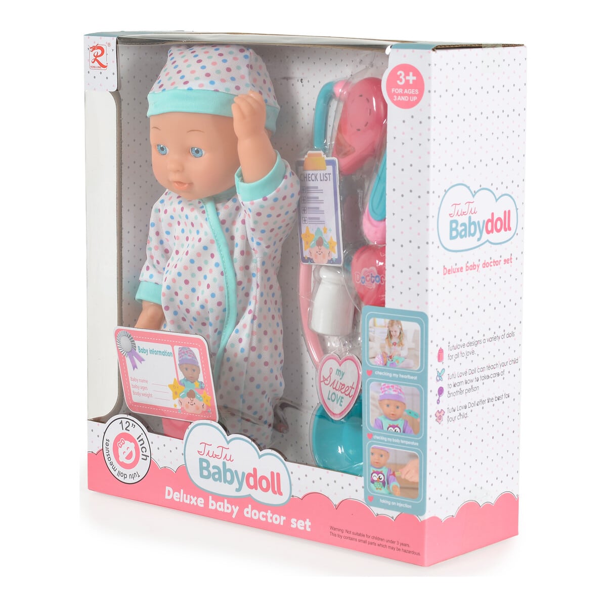 Κούκλα 31εκ με Στηθοσκόπιο και Ήχους Moni Toys Dotts 6819 - Image 2