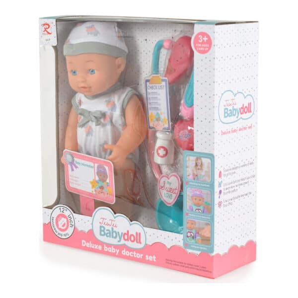 Κούκλα 31εκ με Στηθοσκόπιο και Ήχους Moni Toys Hippo 6818 - Image 2