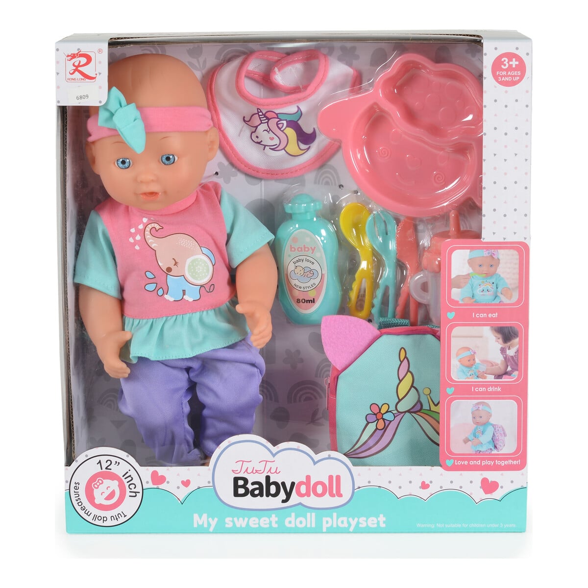 Κούκλα 31εκ με Αξεσουάρ&Σακίδιο Πλάτης Moni Toys Unicorn 6809