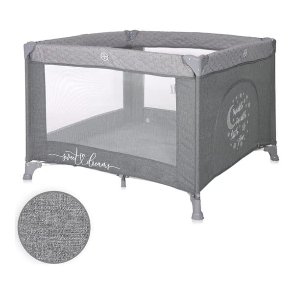 Τετράγωνο Παρκοκρέβατο Lorelli Sunny Playground Cool Grey Star