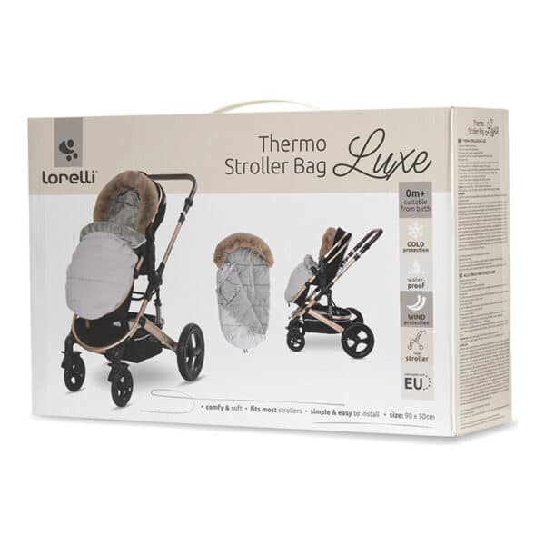 Αδιάβροχος Ποδόσακος Καροτσιού Lorelli Thermo Luxe Grey - Image 3