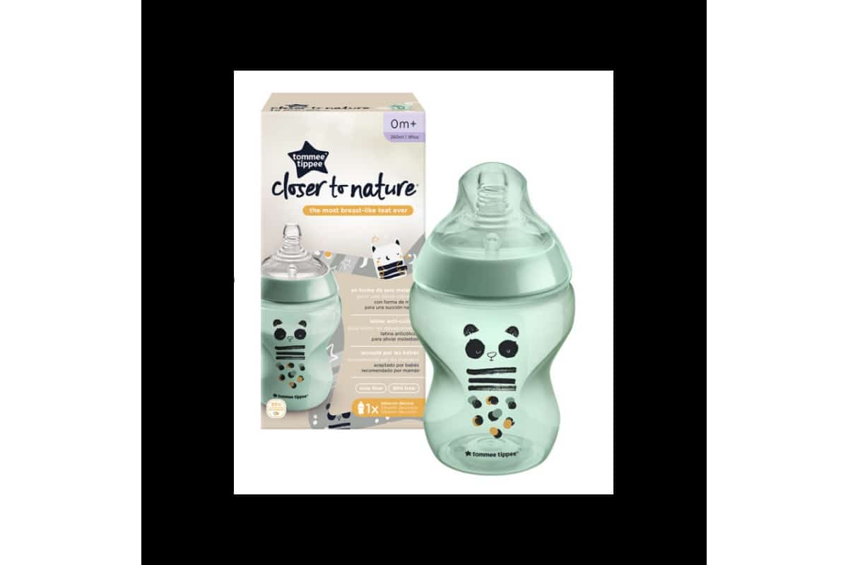 Tommee Tippee Πλαστικό Μπιμπερό Μικρής Ροής 0m+ 260ml Closer to nature Panda