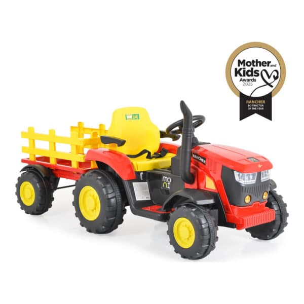 Ηλεκτροκίνητο Τρακτέρ με Καρότσα 12V Moni Rancher Red