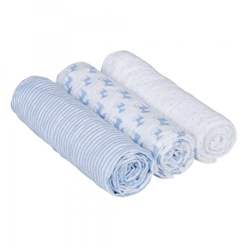 Πανί πολλαπλών χρήσεων 3τμχ 85x85εκ L Laessig Lela Light Blue
