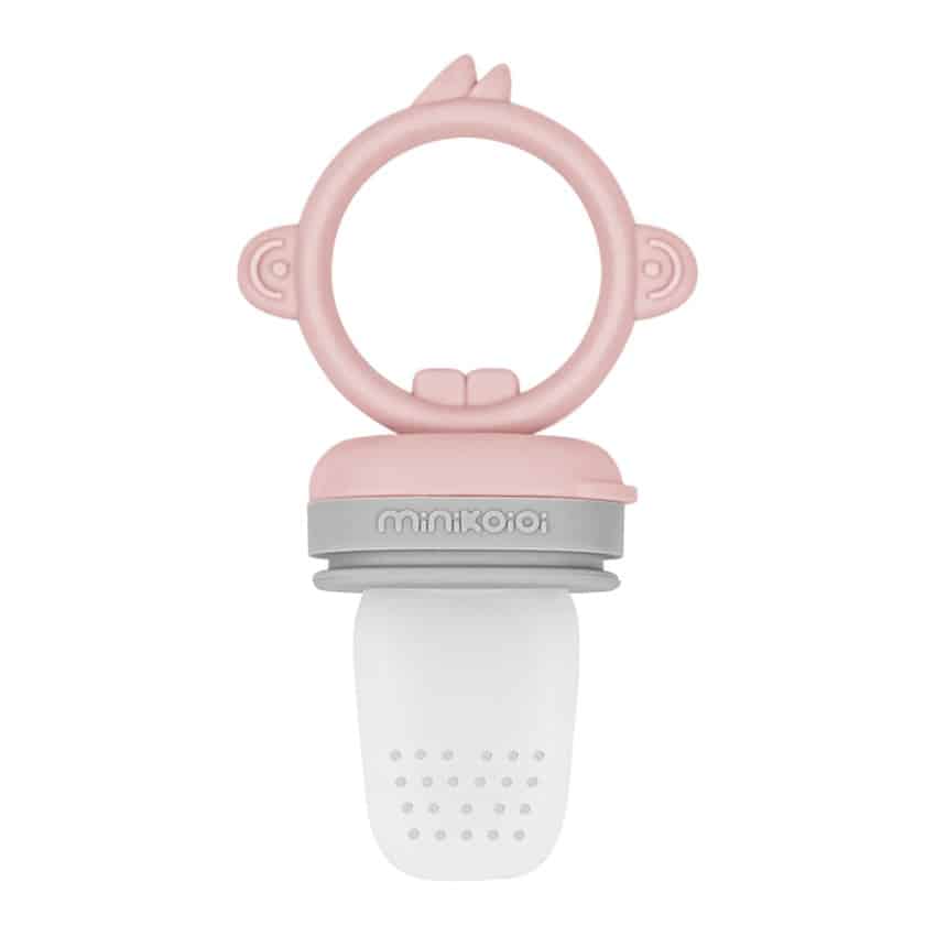 Feeder και Μασητικό από Σιλικόνη Minikoioi Pink/Grey