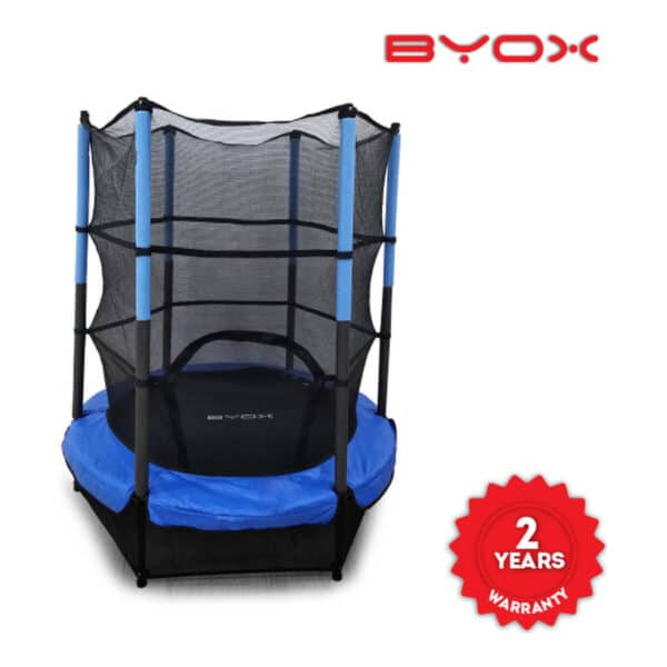 Παιδικό Τραμπολίνο 55 Inch με Εσωτερκό Δίχτυ Byox Blue