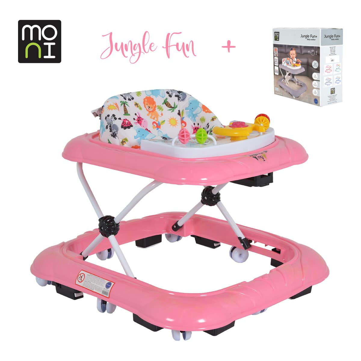 Βρεφική Περπατούρα Moni Jungle Fun + Pink