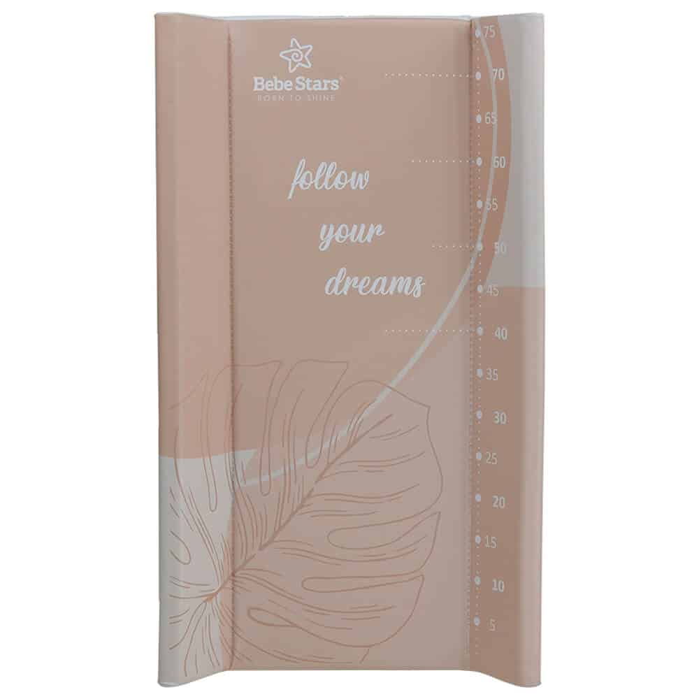 Αλλαξιέρα Σκληρή 77x45εκ Bebe Stars Leaf Mocha
