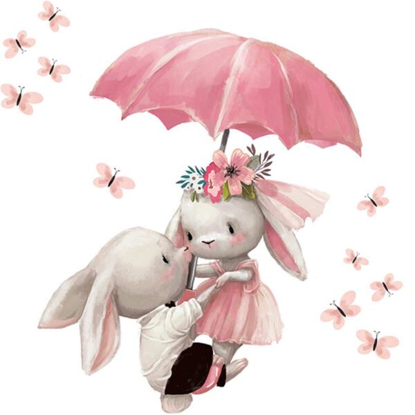 Αυτοκόλλητο Τοίχου Sipo Bunnies With Umbrella - Image 5