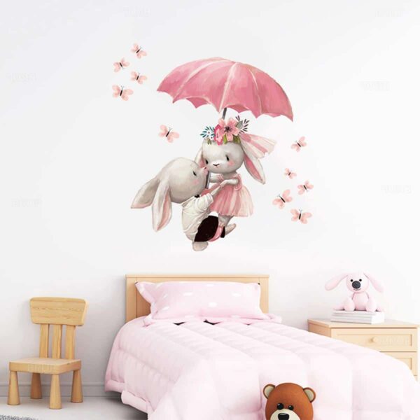 Αυτοκόλλητο Τοίχου Sipo Bunnies With Umbrella - Image 2