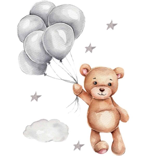 Αυτοκόλλητο Τοίχου Sipo Teddy Bear With Balloons - Image 2