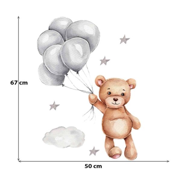 Αυτοκόλλητο Τοίχου Sipo Teddy Bear With Balloons - Image 6