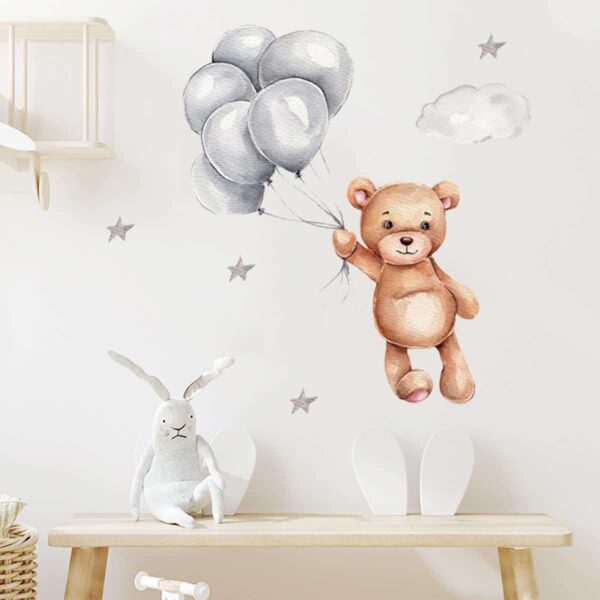 Αυτοκόλλητο Τοίχου Sipo Teddy Bear With Balloons