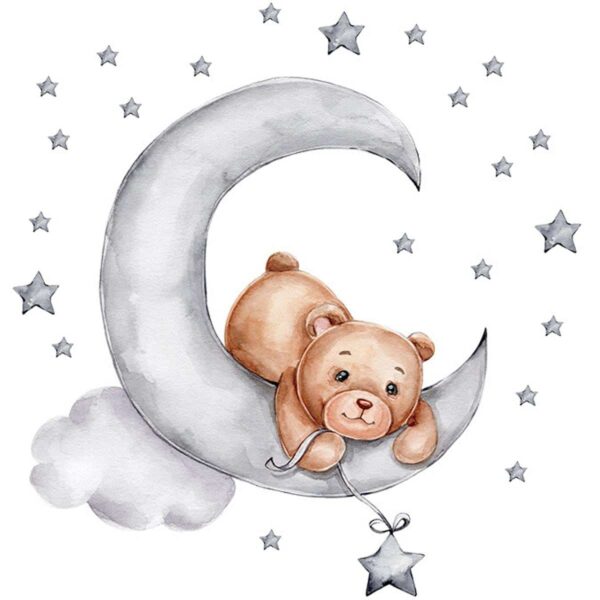 Αυτοκόλλητο Τοίχου Sipo Teddy Bear Moon - Image 6