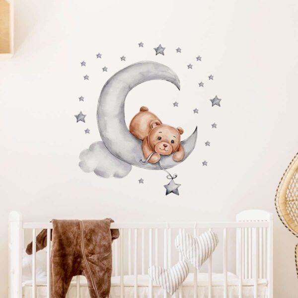 Αυτοκόλλητο Τοίχου Sipo Teddy Bear Moon - Image 2