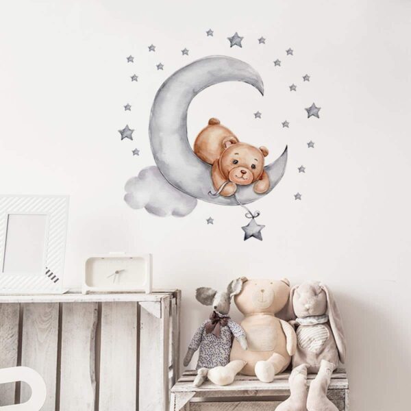 Αυτοκόλλητο Τοίχου Sipo Teddy Bear Moon - Image 3