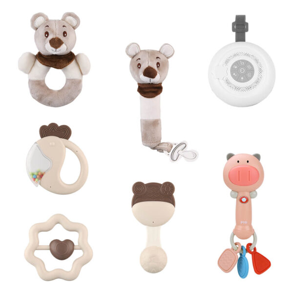 Σετ Δώρου 7τμχ Με Φωτάκι Νυκτός & Μουσική Bebe Stars Teddy Bear