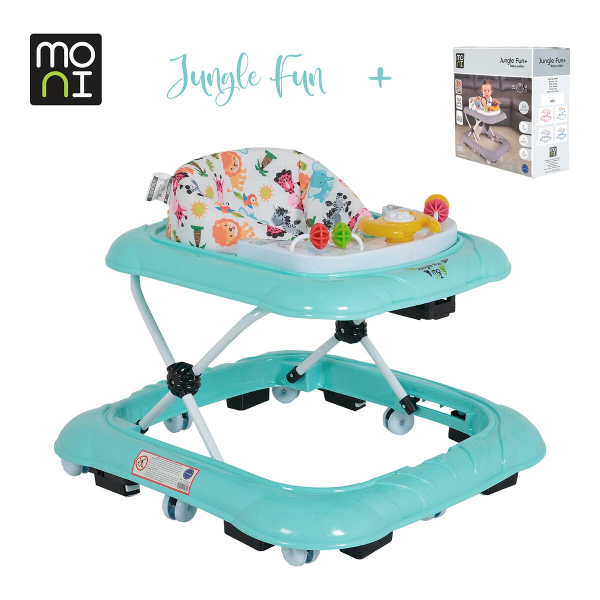 Βρεφική Περπατούρα Moni Jungle Fun + Mint