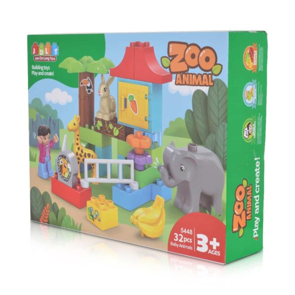 Εκπαιδευτικά τουβλάκια 32τμχ JDLT Zoo 5448 - Image 3