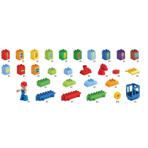 Εκπαιδευτικά τουβλάκια JDLT Train school 45 elements 5306 - Image 2