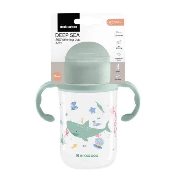 Εκπαιδευτικό Κύπελλο 300ml 360° Kikka Boo Deep Sea Mint - Image 4