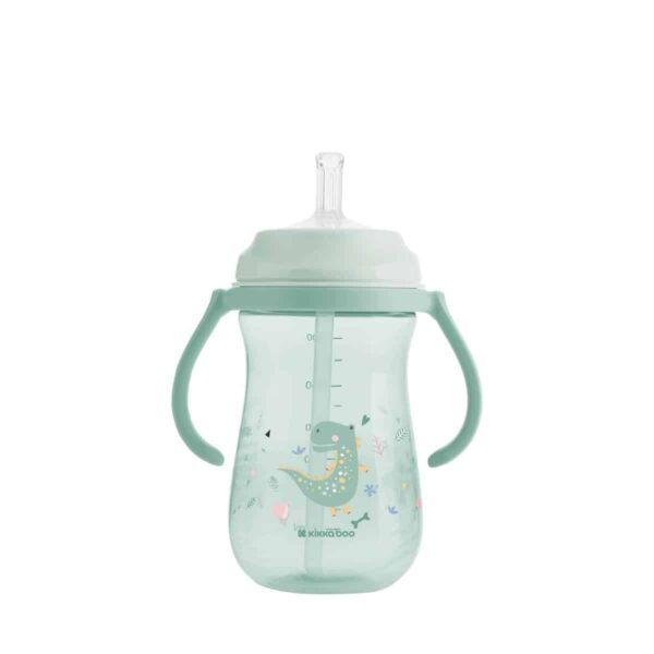Παγουρίνο Με Καλαμάκι Σιλικόνης 300ml Kikka Boo Dino World Mint - Image 2
