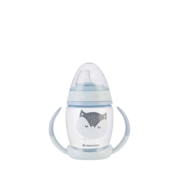 Ποτηράκι/Κύπελλο Με Στόμιο Σιλικόνης 200ml Kikka Boo Happy Face Blue