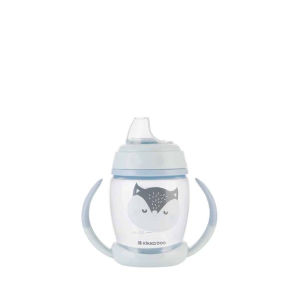 Ποτηράκι/Κύπελλο Με Στόμιο Σιλικόνης 200ml Kikka Boo Happy Face Blue - Image 2
