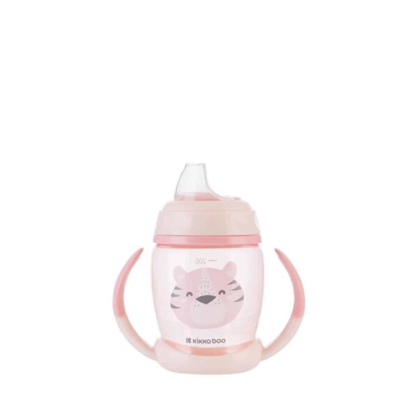 Ποτηράκι/Κύπελλο Με Στόμιο Σιλικόνης 200ml Kikka Boo Happy Face Pink - Image 2