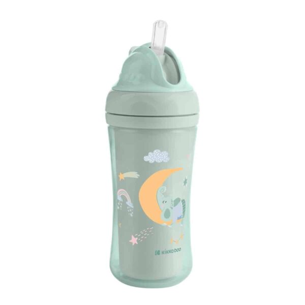 Παγουρίνο Με Καλαμάκι Σιλικόνης 220ml Kikka Boo Moony Μe Mint - Image 2