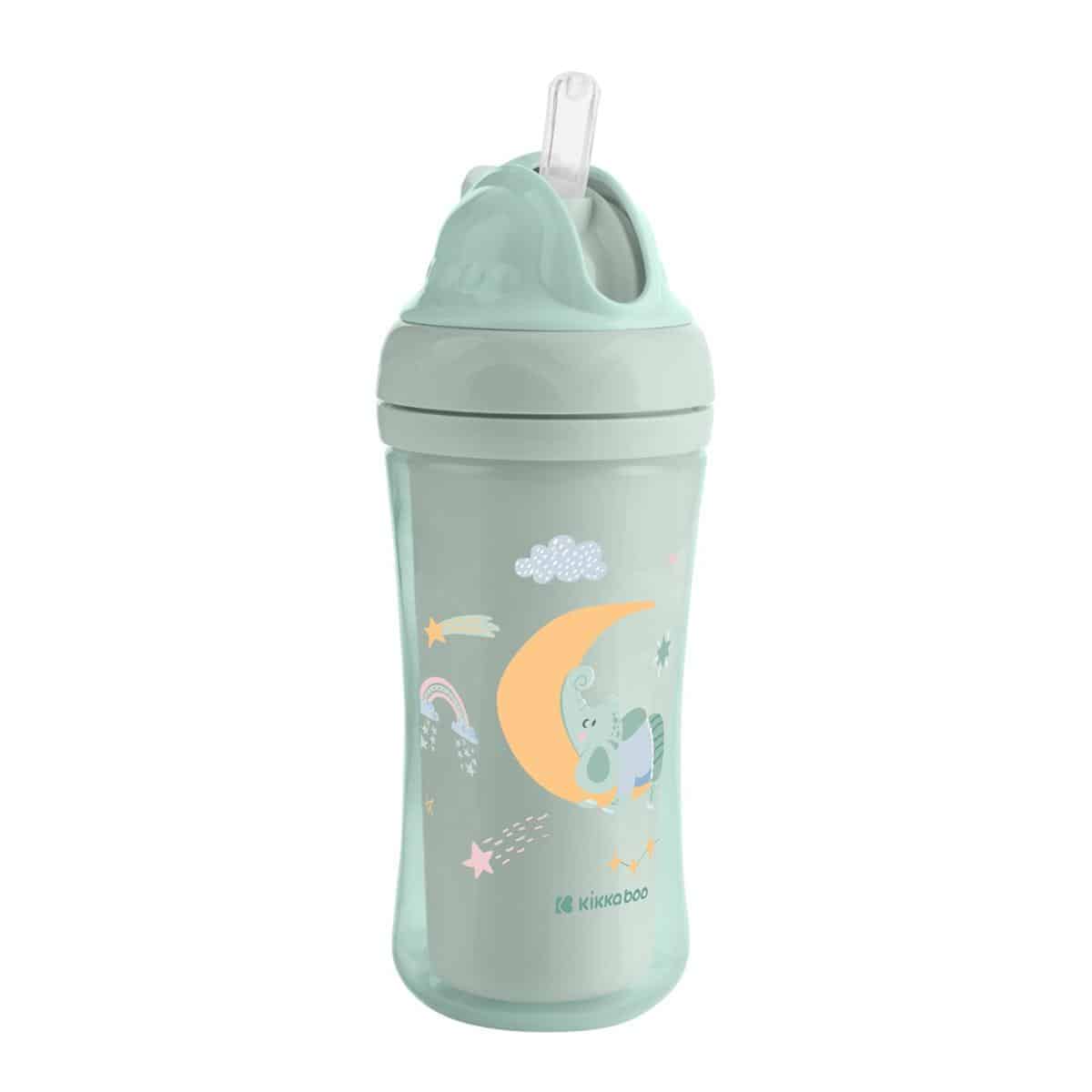 Παγουρίνο Με Καλαμάκι Σιλικόνης 220ml Kikka Boo Moony Μe Mint - Image 2
