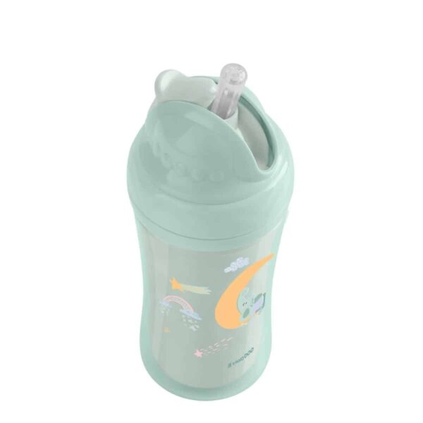 Παγουρίνο Με Καλαμάκι Σιλικόνης 220ml Kikka Boo Moony Μe Mint - Image 3