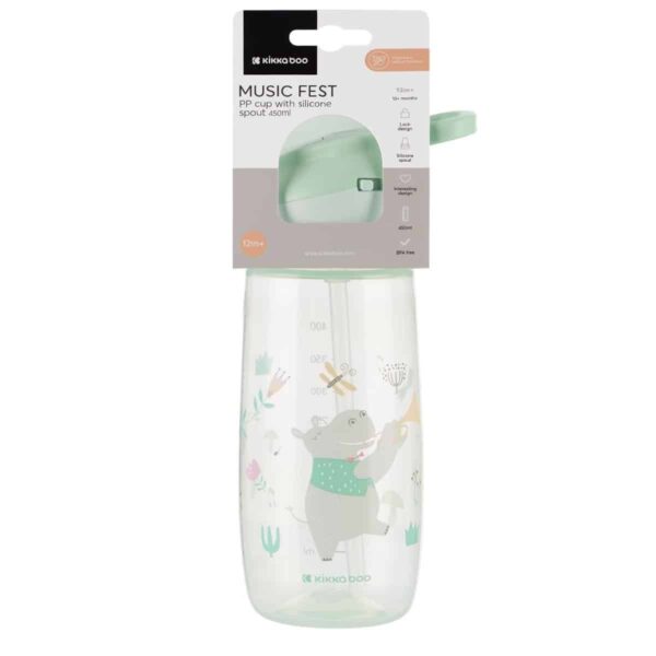 Παγουρίνο Με Στόμιο Σιλικόνης 450ml Kikka Boo Music Fest Mint - Image 4