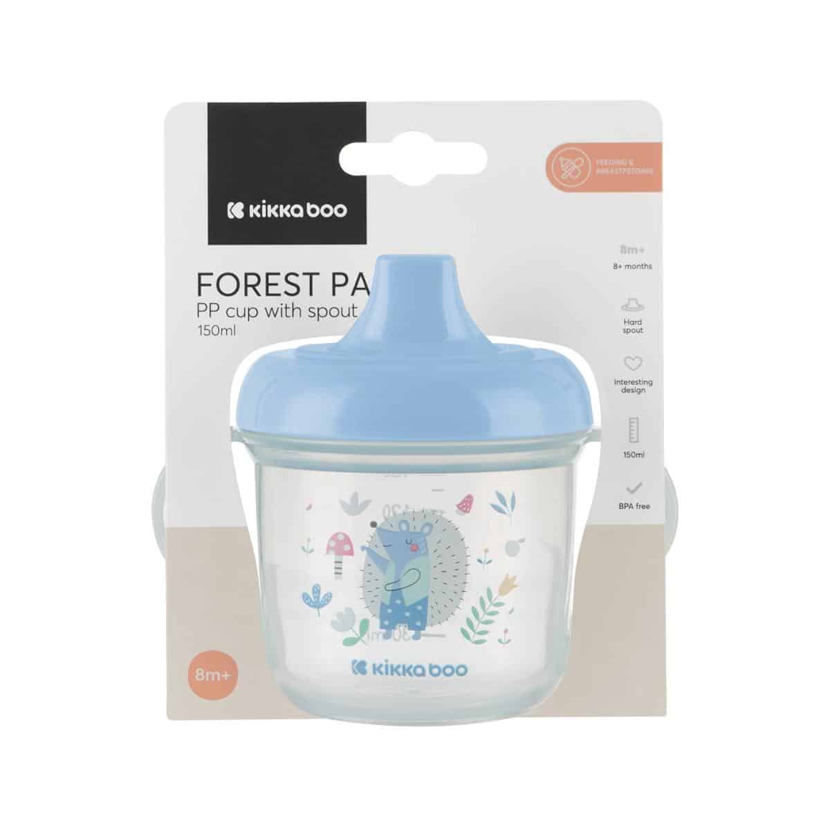 Εκπαιδευτικό Κύπελλο Με Στόμιο 150ml Kikka Boo Forest Party Blue - Image 3
