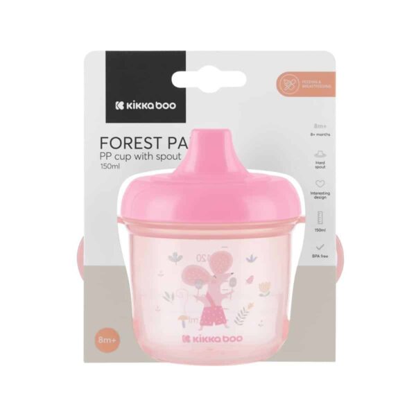 Εκπαιδευτικό Κύπελλο Με Στόμιο 150ml Kikka Boo Forest Party Pink - Image 3