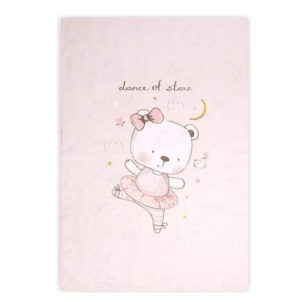Παπλωματοθήκη με Φερμουάρ 140x95εκ Lorelli Ballerina Bear Pink