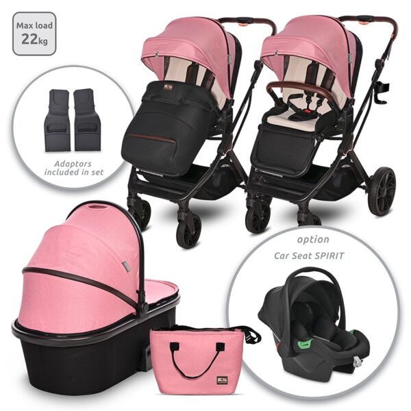 Πολυκαρότσι με Κάθισμα Αυτοκινήτου Lorelli Glory 3in1 Pink